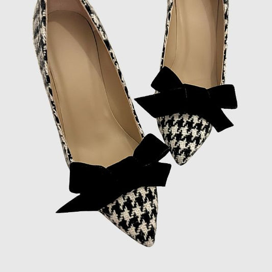Velvet Bow Shoe Clips