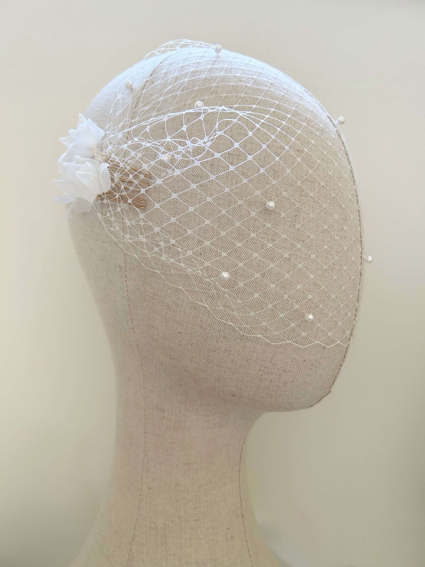 Fleur Pearl Birdcage Veil