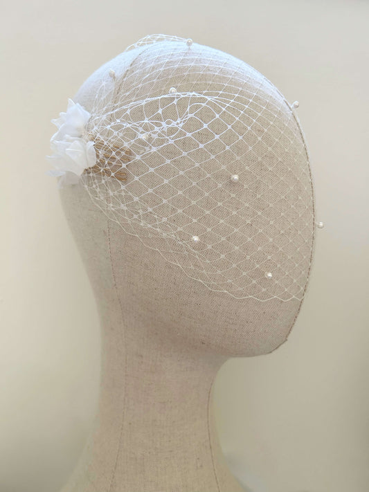 Fleur Pearl Birdcage Veil