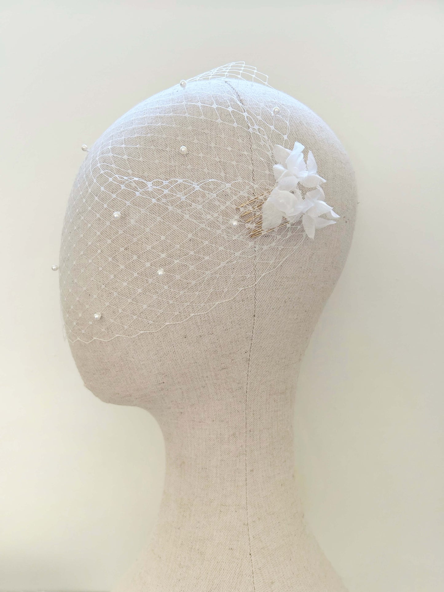 Fleur Pearl Birdcage Veil