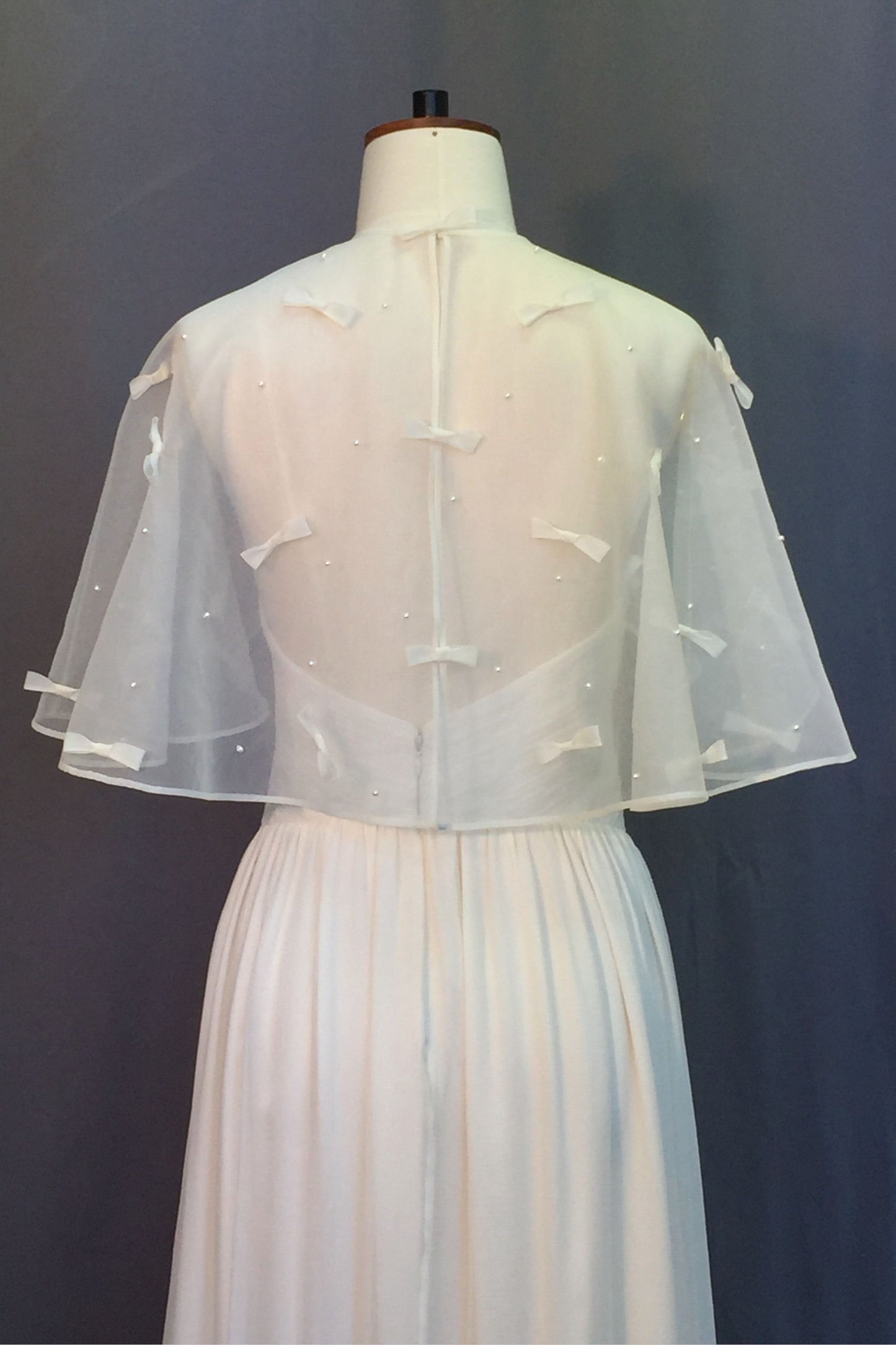 Silk Organza Bow Capelet