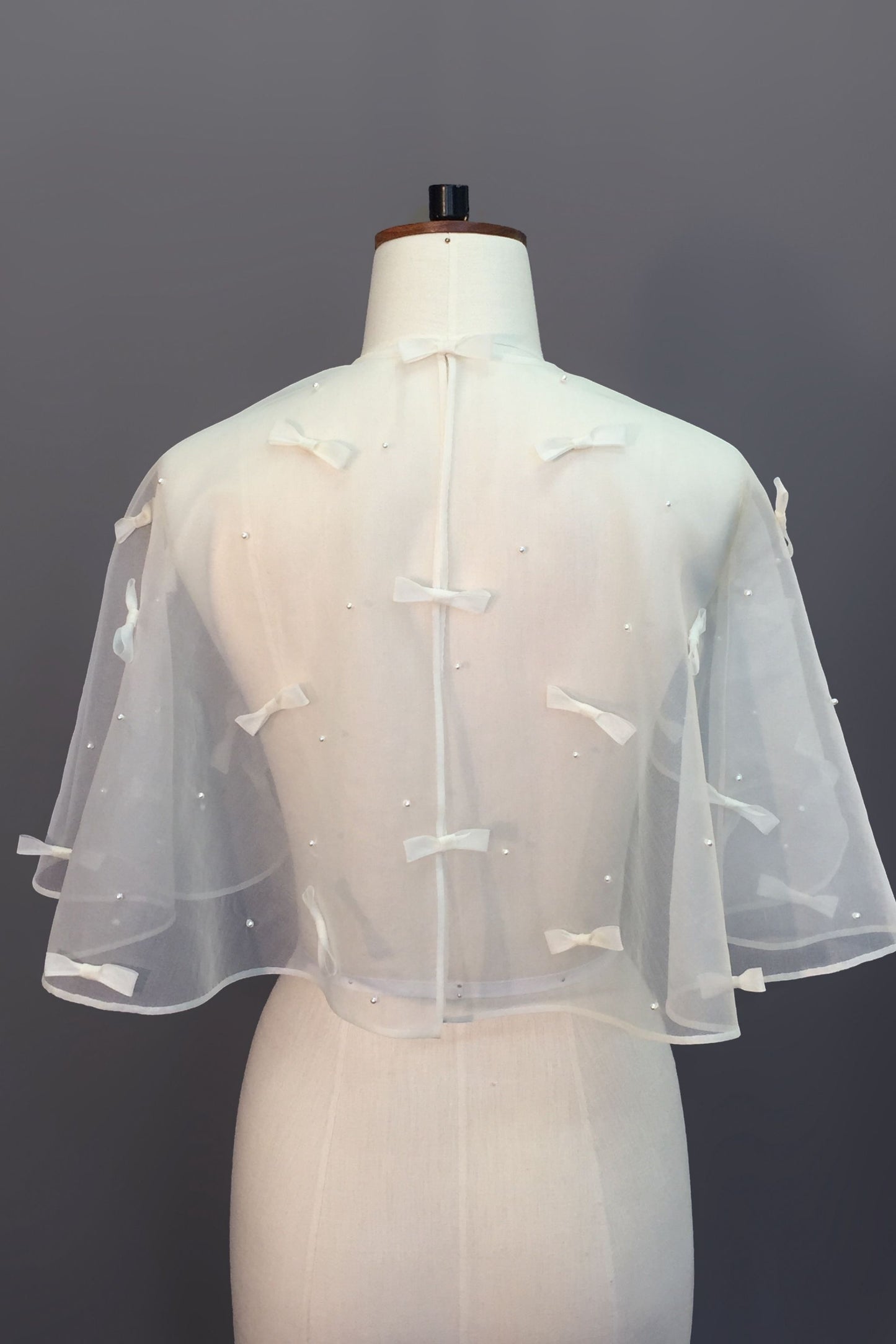 Silk Organza Bow Capelet