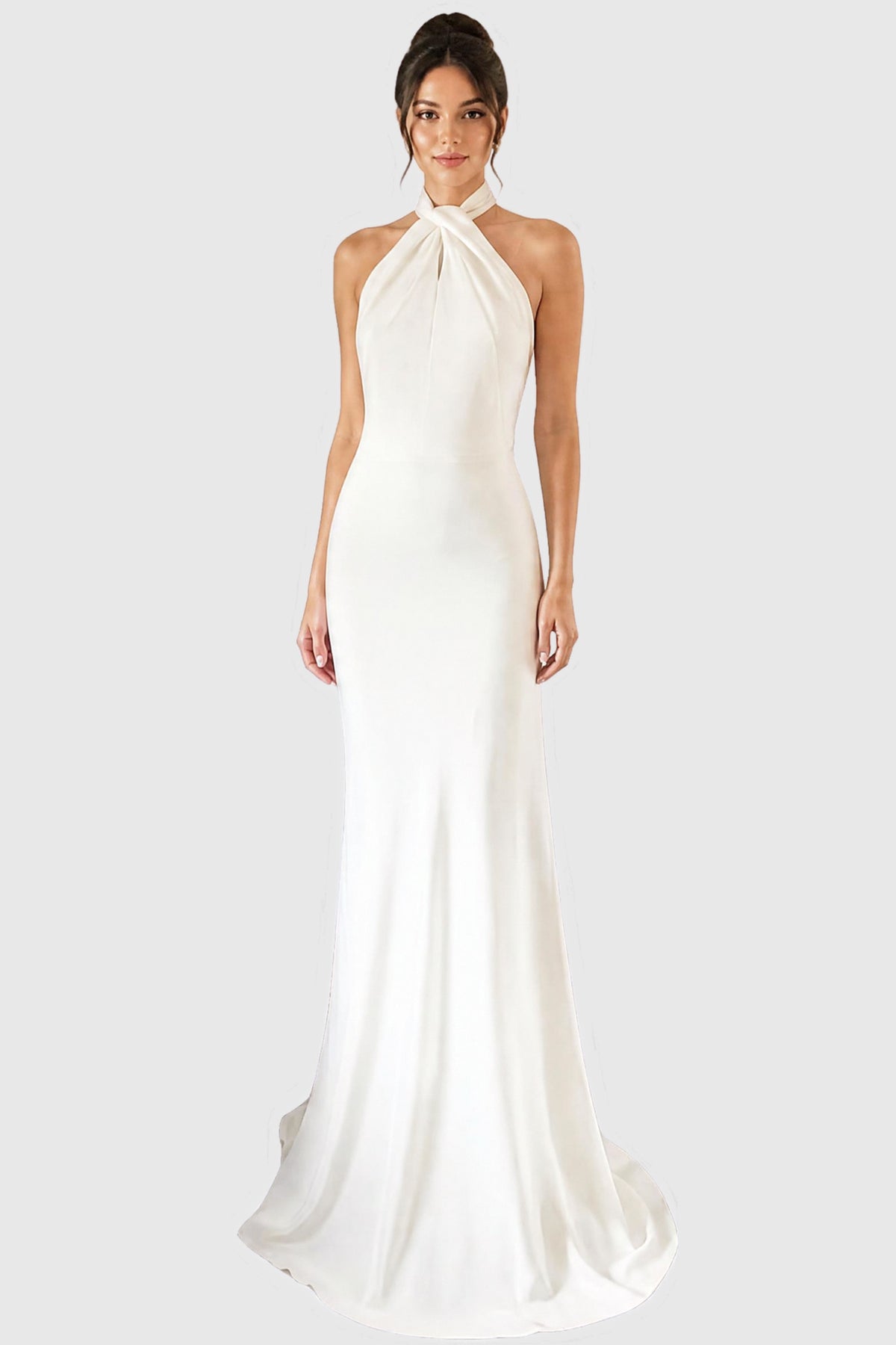 Monaco Halter Neck Silk Bridal Gown